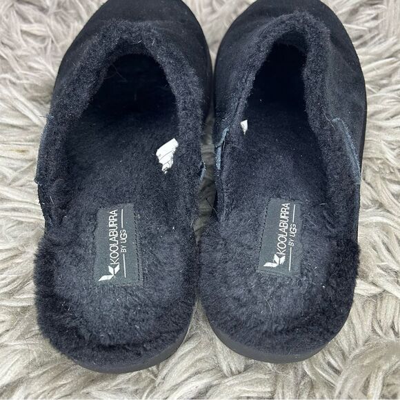 UGG Koolaburra Sonele black leather suede slip on slippers women’s shoe size 9 - Picture 7 of 8